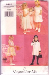 9462 EZ VOG GIRLS STRAIGHT-PLEAT A- DRESS LENGTHS PATTERN 5-6X